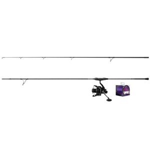 Delphin Kaprařský Set CorsaBLACK NERO Prut 12ft 3,6m 3lb 2-díl + Naviják 8T + Vlasec 0,30mm