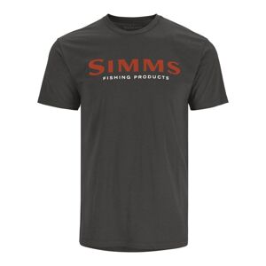 Simms Tričko T-Shirt Simms Orange Logo Charcoal Heather Velikost: XL