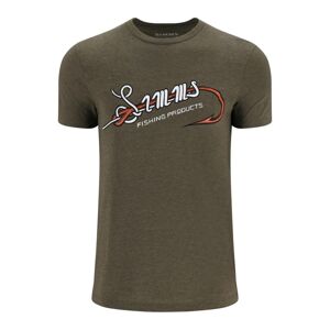 Simms Tričko Hook & Loop T-Shirt Military Heather Velikost: L