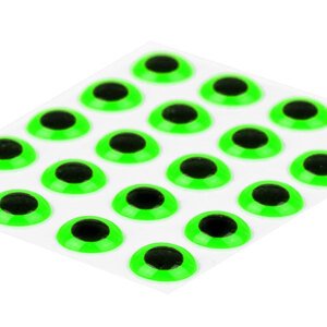 Sybai Epoxidové Oči 3D Epoxy Eyes Fluo Green Průměr: 9mm