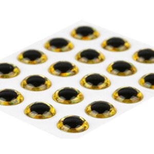 Sybai Epoxidové Oči 3D Epoxy Fish Eyes Holographic Gold Průměr: 10mm