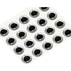 Sybai Epoxidové Oči 3D Epoxy Fish Eyes Rainbow Silver Průměr: 9mm