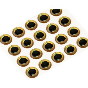 Sybai Epoxidové Oči 3D Epoxy Fish Eyes Rainbow Gold Průměr: 8mm