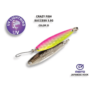Crazy Fish Plandavka Success 25 UV Délka: 4cm, Hmotnost: 3,5g