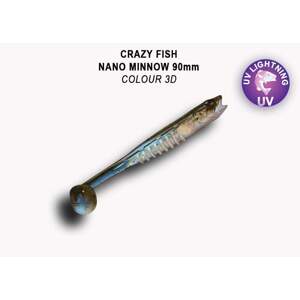 Crazy Fish Gumová Nástraha Nano Minnow 3D Počet kusů: 5ks, Délka cm: 9cm