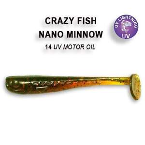 Crazy Fish Gumová Nástraha Nano Minnow Motor Oil Počet kusů: 8ks, Délka cm: 4cm