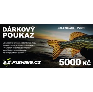 Dárkový Poukaz AzFishing Tištěný Hodnota poukazu: 1000 Kč