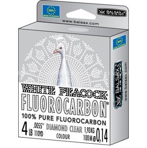Balsax Fluorocarbon White Peacock  50m Nosnost: 9,31kg, Průměr: 0,32mm