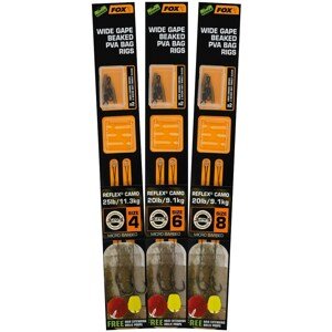 Fox Návazce Edges Wide Gape Beaked PVA Bag Rigs 2ks Nosnost: 9,1kg, Velikost háčku: #8