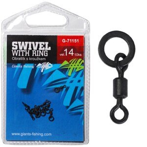 Giants Fishing Rychlovýměnný Obratlík S Kroužkem Swivel Whit Ring #14 10ks