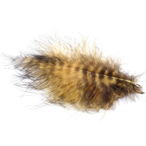 Hends Peří Grizzly Marabou Yellow Olive Light Black Barred