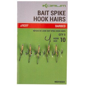 Korum Návazec Bait Spike Hook Hairs Barbed 5ks Velikost háčku: #12