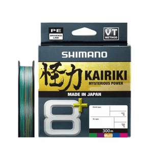 Shimano Pletená Šňůra Line Kairiki 8+ Multi Color 1m Nosnost: 30,4kg, Průměr: 0,28mm