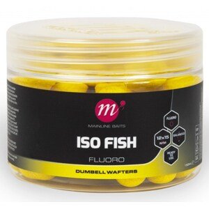Mainline Vyvážené Boilie Fluoro Dumbell Wafters ISO Fish Yellow 150ml Průměr: 12x15mm, Objem: 150ml