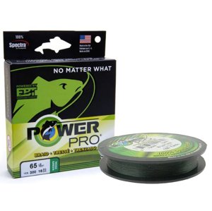 PowerPro Pletená Šňůra Braided Line Green Moss 135m Nosnost: 5kg, Průměr: 0,10mm