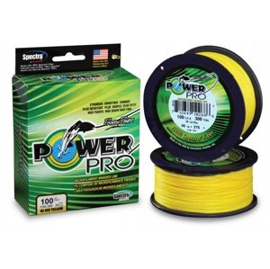 PowerPro Pletená Šňůra Braided Line Hi-Vis Yellow 135m Nosnost: 5kg, Průměr: 0,10mm