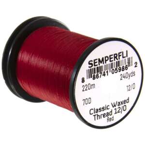 Semperfli Nit Classic Waxed Thread 12/0 Red