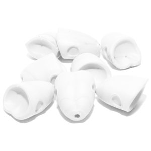 Flymen Hlava Double Barrel Popper & Slider Bodies White Počet kusů: 8ks, Velikost: S, Rorměr: 15x12mm
