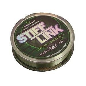 Gardner Vlasec Stiff-Link Green-Zelená 25m Nosnost: 25lb, Průměr: 0,55mm