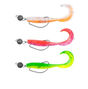 Zebco Gumová Nástraha Demonic Curly Tail Fluoro Délka: 7,5cm, Hmotnost: 5g, Počet kusů: 3ks