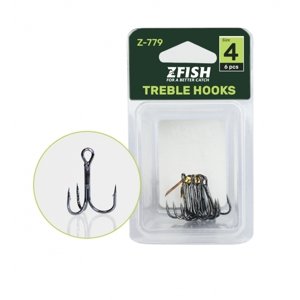 Zfish Trojháčky Treble Hooks Z-779 Počet kusů: 6ks, Velikost háčku: #8
