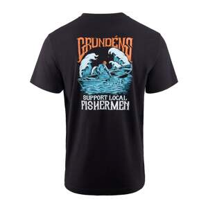 Grundéns Grundés Tričko Support Fishermen SS T-Shirt Black Velikost: L