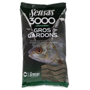 Sensas Krmení 3000 Gros Gardons Noire Fine Mouture (velká plotice černá jemná) 1kg