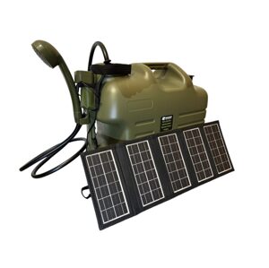 Holdcarp Set Sprcha, kanystr a solární panel Rechargeable Camping Shower 25L + Solar 10W
