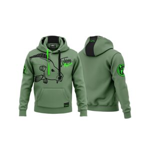 Hotspot Design Mikina Fishing Mania zelená - XL