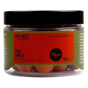 Avid Plovoucí boilie Premium Pop-Ups Red Spice Belachan 14mm 50g