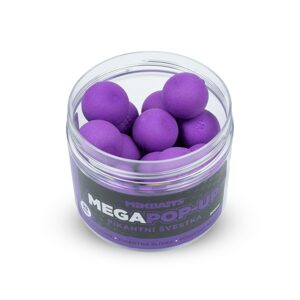 Mikbaits Plovoucí boilies Mega fluo pop-up 300ml - Pikantní švestka