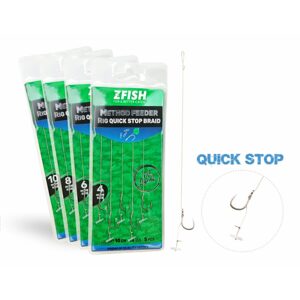 Zfish Návazec Method Feeder Rig Quick Stop Braid 5ks - vel.4