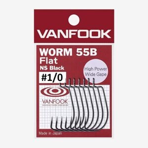Vanfook Offsetové háčky Worm 55B Flat 8ks - 1/0