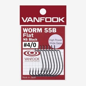 Vanfook Offsetové háčky Worm 55B Flat 8ks - 4/0