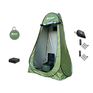 Holdcarp Set Skládací přenosná toaleta Portable Toi + Toilet & Shower Tent + Toilet Garbage Kit