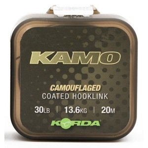Korda návazcová šňůrka kamo coated hooklink 20 m - 65 lb 29,5 kg