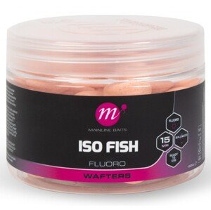 Mainline vyvážené boilie fluoro wafters iso fish 150 ml 15 mm - pink