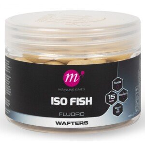 Mainline vyvážené boilie fluoro wafters iso fish 150 ml 15 mm - white