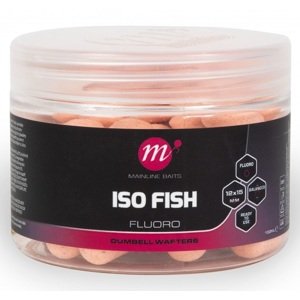 Mainline vyvážené boilie fluoro dumbell wafters iso fish 150 ml 12x15 mm - pink