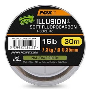 Fox fluorocarbon edges illusion soft hooklink naturals green 30 m - 0,35 mm 7,3 kg