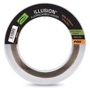 Fox fluorocarbon edges illusion leader naturals green 50 m - 0,50 mm 13,6 kg