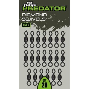 Fox rage predator obratlíky diamond swivels velikost 7