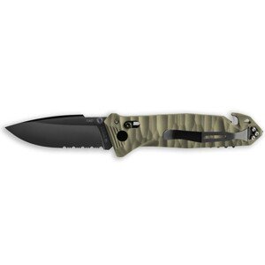 Tb outdoor zavírací nůž cac army pa6 tx kombinované ostří vývrtka army green