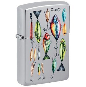 Zippo benzínový zapalovač fishing hooks design