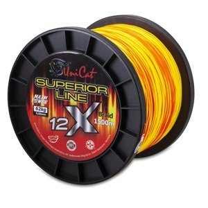 Uni cat splétaná šňůra 12x superior line 1500 m - 0,37 mm 36 kg