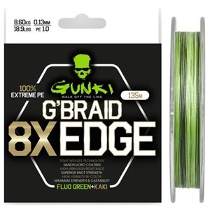 Gunki pletená šňůra g braid 8x edge 135 m - 0,13 mm 8,6k g
