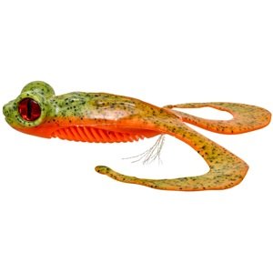 Gunki gumová nástraha mama bull frog fluo chart pepper - 17 cm