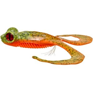 Gunki gumová nástraha bull frog fluo chart pepper 2 ks - 10 cm