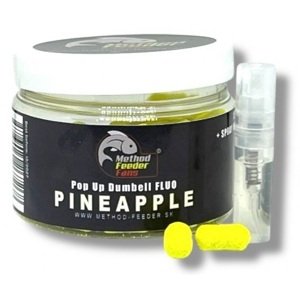 Method feeder fans plovoucí dumbell pop up 8x15 mm 150 ml + sprej esence 2 ml - ananas