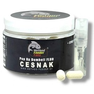 Method feeder fans plovoucí dumbell pop up 8x15 mm 150 ml + sprej esence 2 ml - česnek